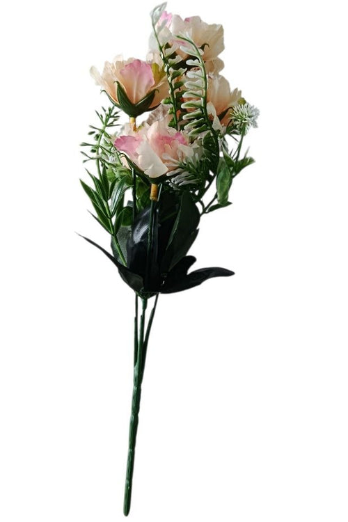 Ramo de Mini Claveles Color Crema 29cm
