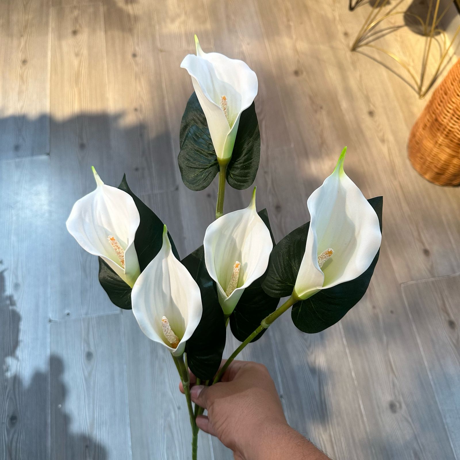 Flores Cartucho  Blanco Artificial