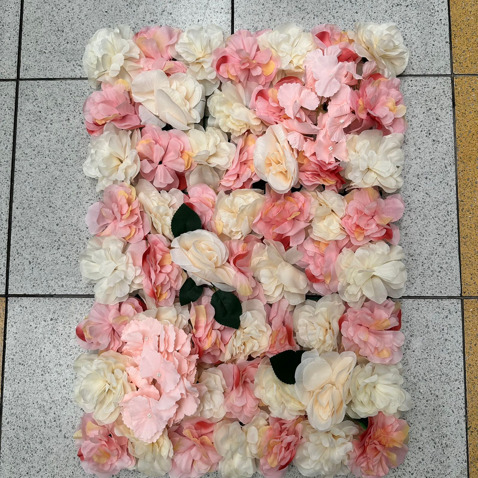 Jardin Vertical Artificial 60x40cm rosas floral Pastel