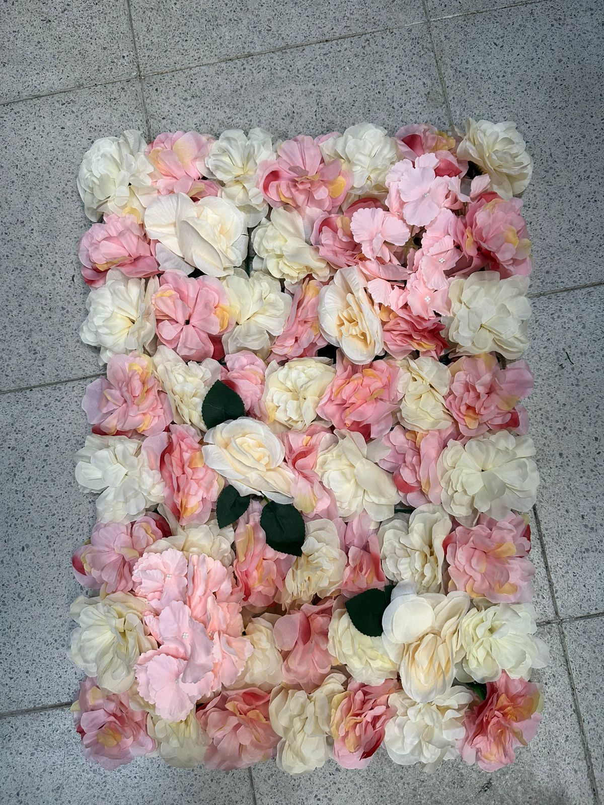 Jardin Vertical Artificial 60x40cm rosas floral Pastel