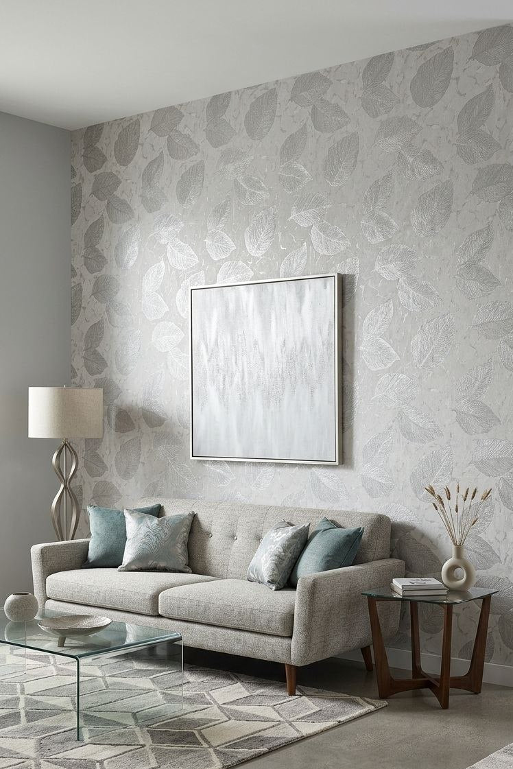 Papel Tapiz Rocío de Plata 9.5mtr