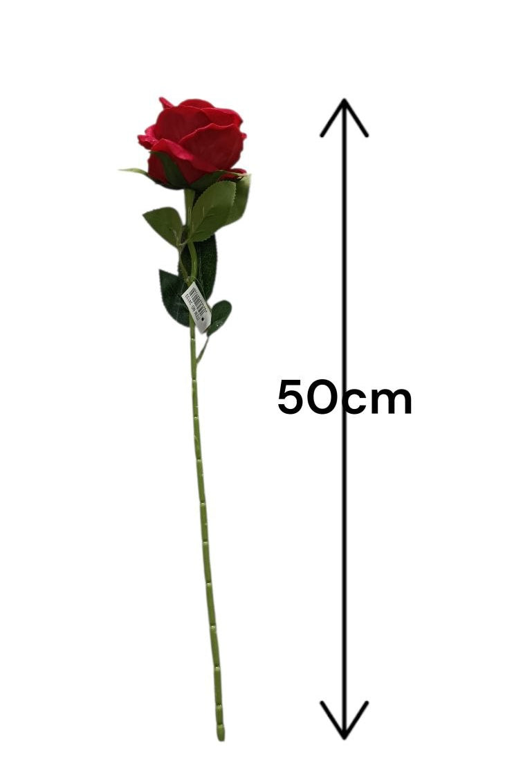 Flor Tipo Ser Larga Roja 50cm