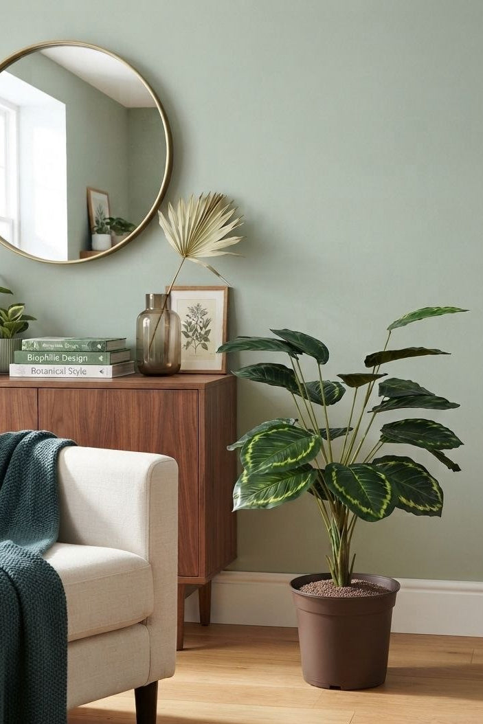 Planta Manchada y Borde Verde Artificial 74cm