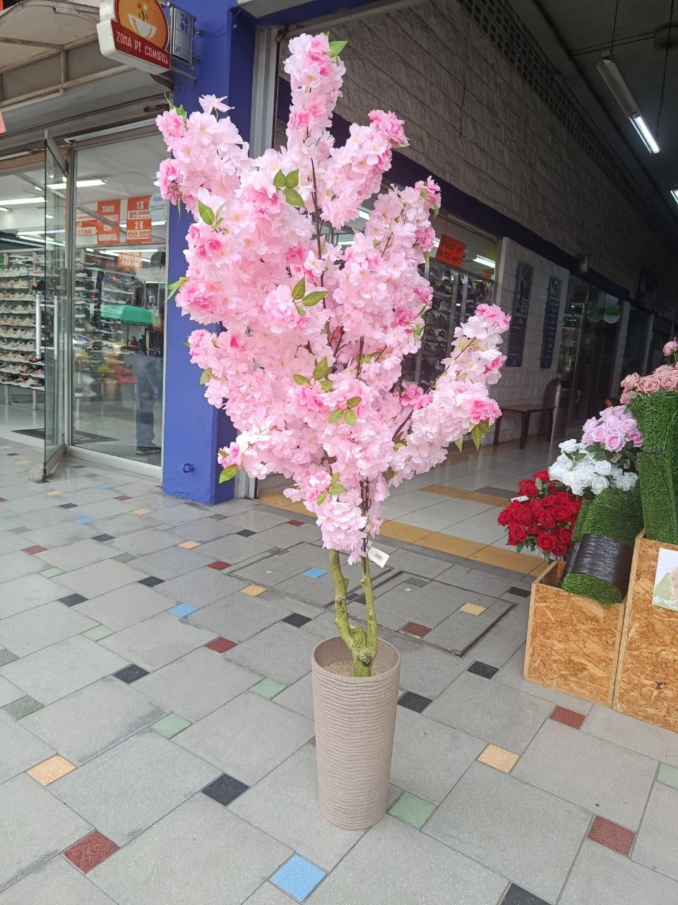 Árbol de Cerezo 2 Troncos Rosa Claro 1.70mts