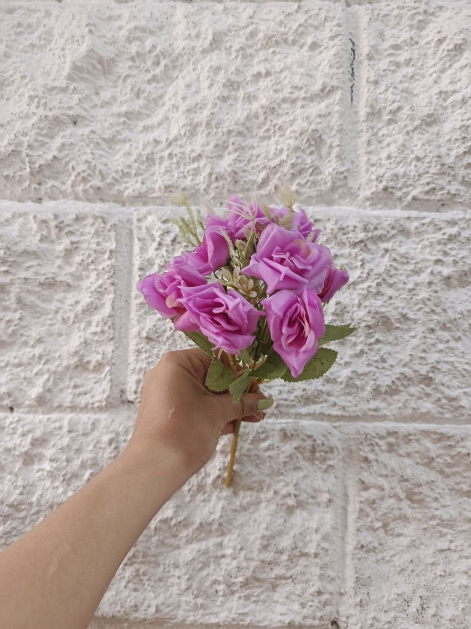 Ramo de Rosas Color Morado 28cm