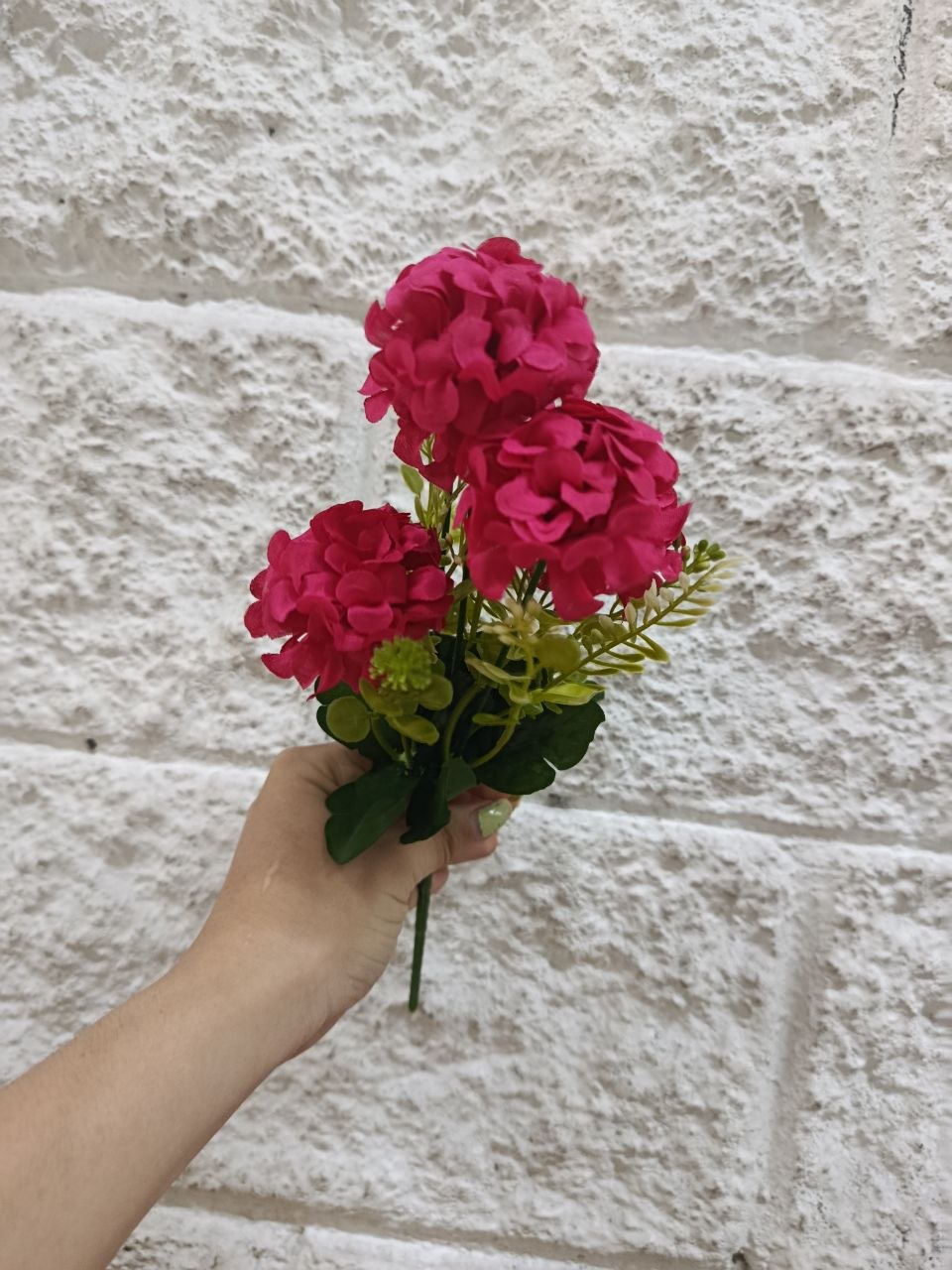 Ramo de Hortensias Color Fucsia 30cm