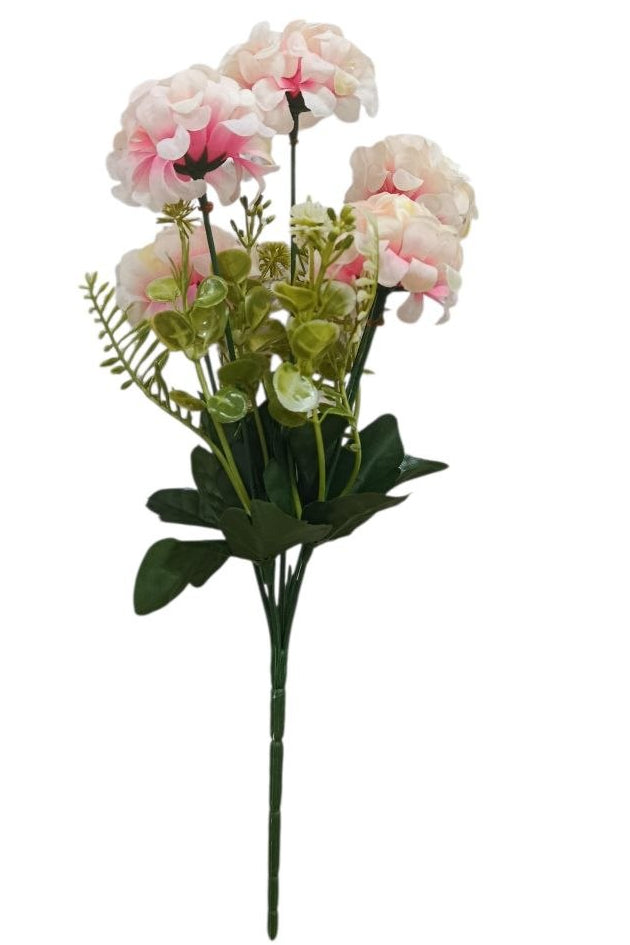 Ramo de Hortensias Color Blanco/Rosa 30cm