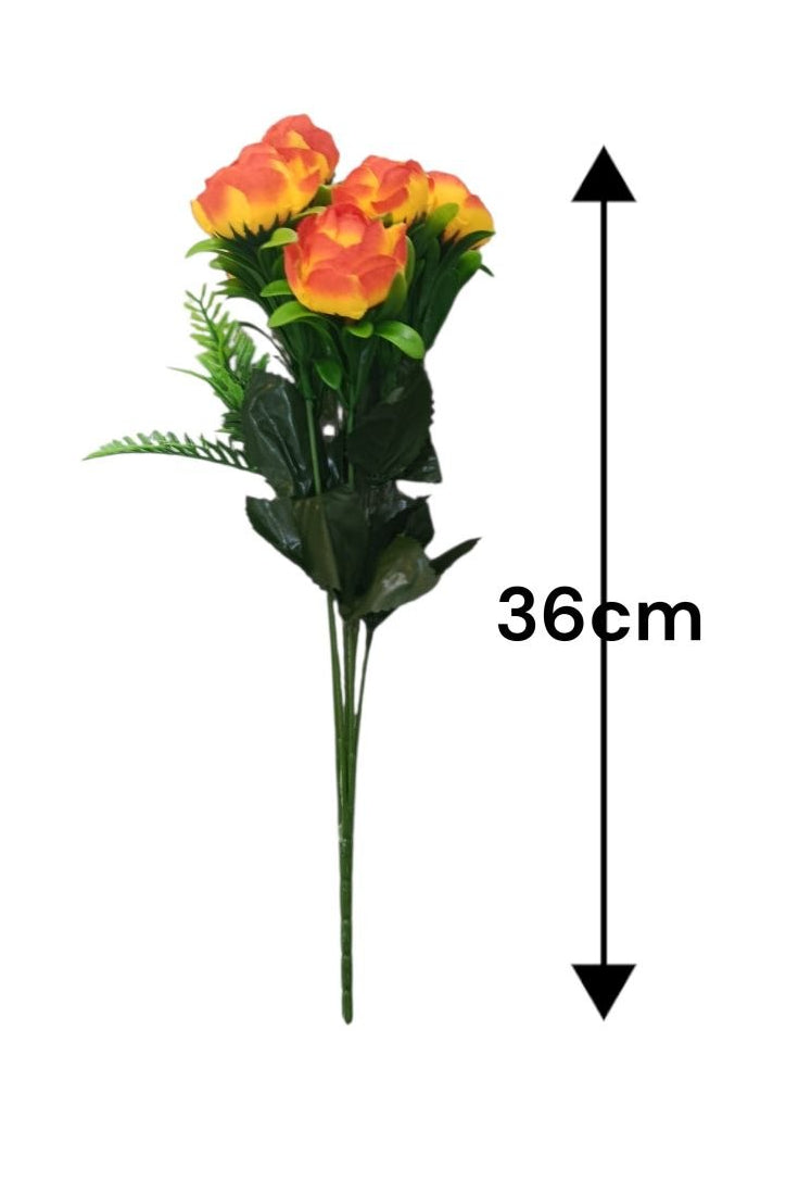 Ramo de Ranúnculos Color Naranja/Amarillo 36cm