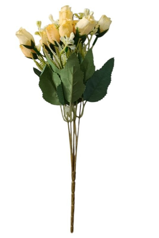 Ramo de Mini Rosas Color Amarillo 30cm