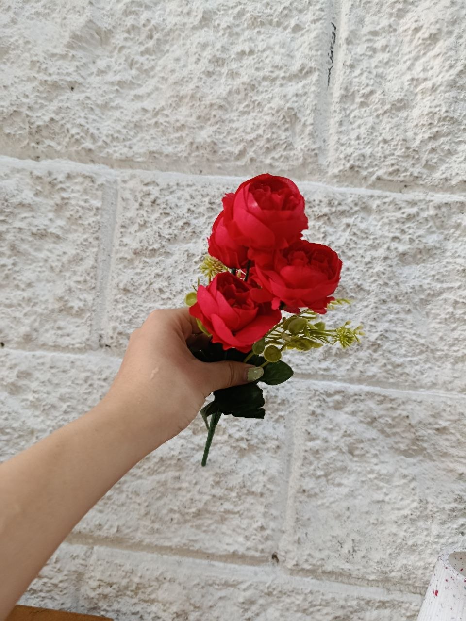Ramo de Peonias Color Rojo 31cm