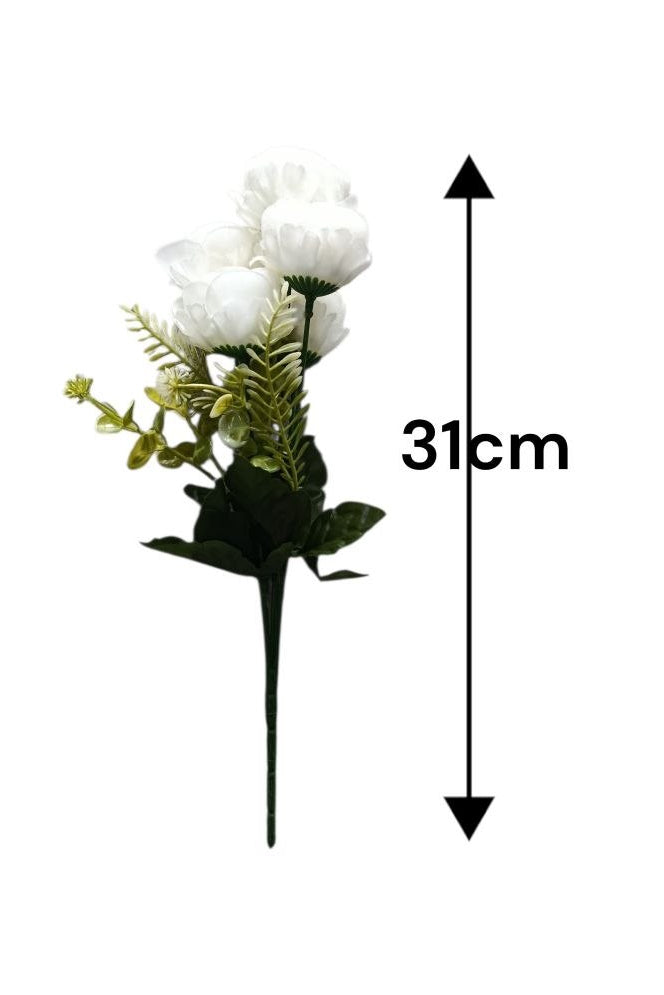 Ramo de Peonias Color Blanco 31cm