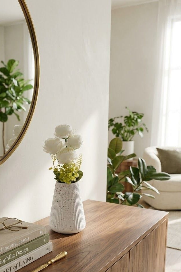 Ramo de Peonias Color Blanco 31cm