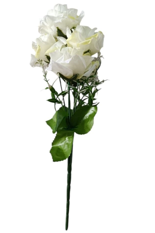 Ramo de Rosa de Té Color Blanco 31cm