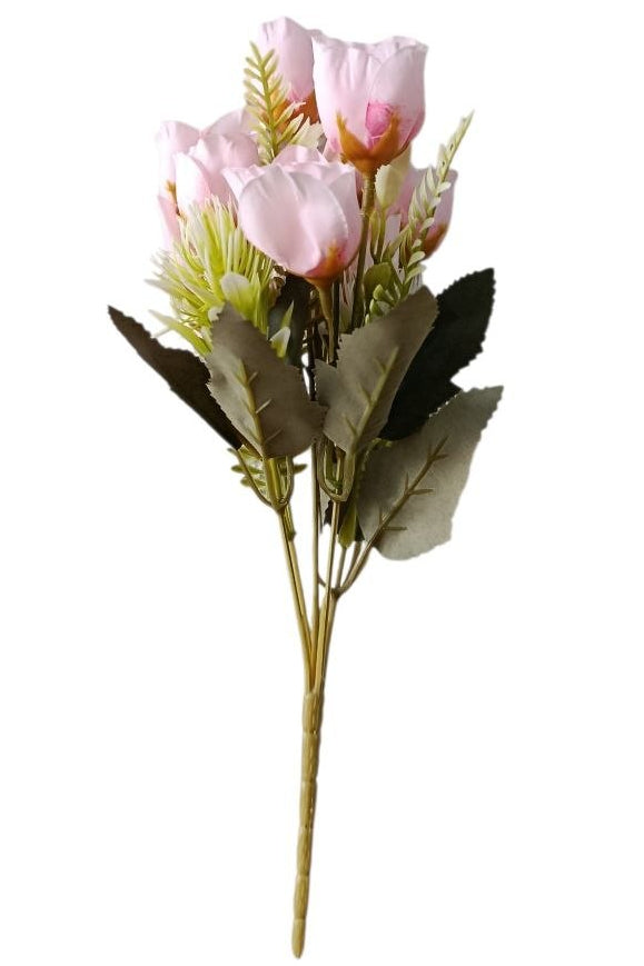 Ramo Tulipanes Rosados con Follaje 31cm