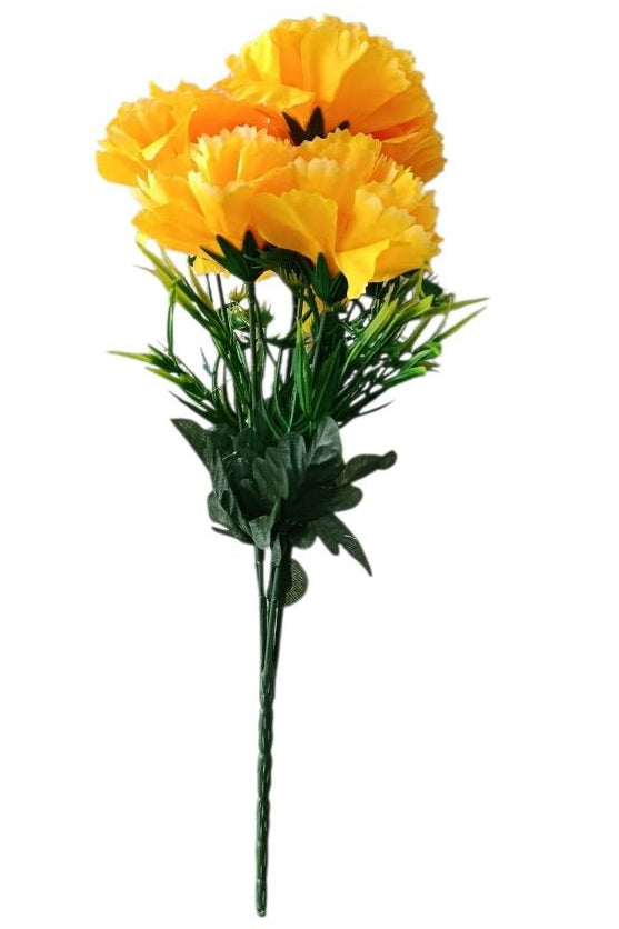 Ramo de Claveles Color Amarillo 31cm