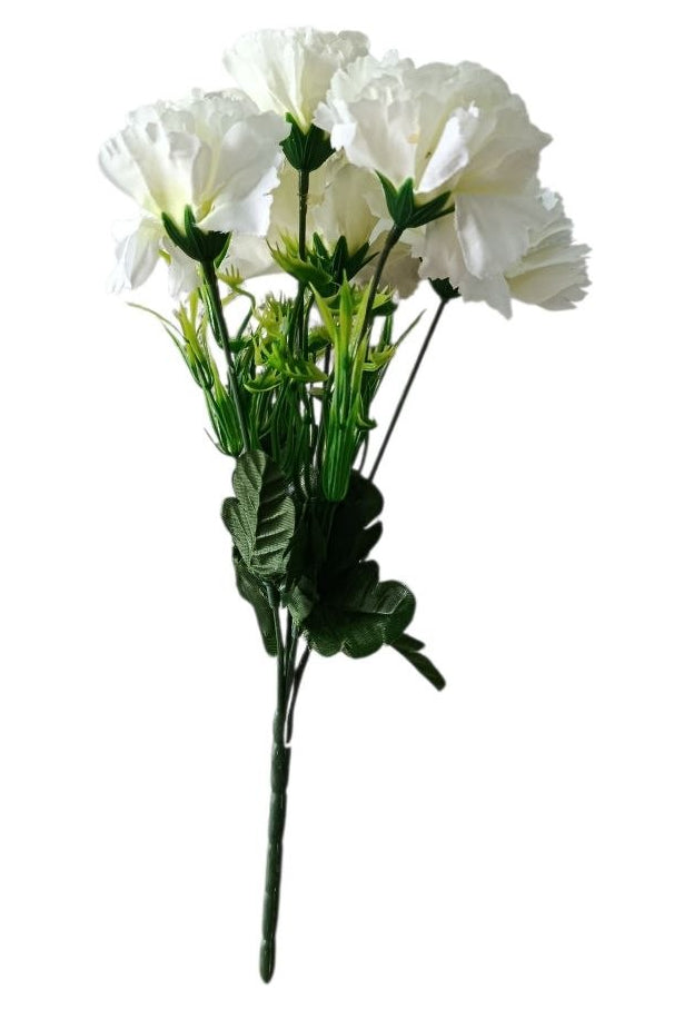 Ramo de Claveles Color Blanco 31cm
