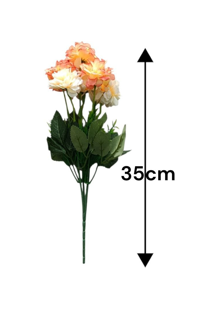 Ramo de Rosa Italiana Naranja/Crema 35cm