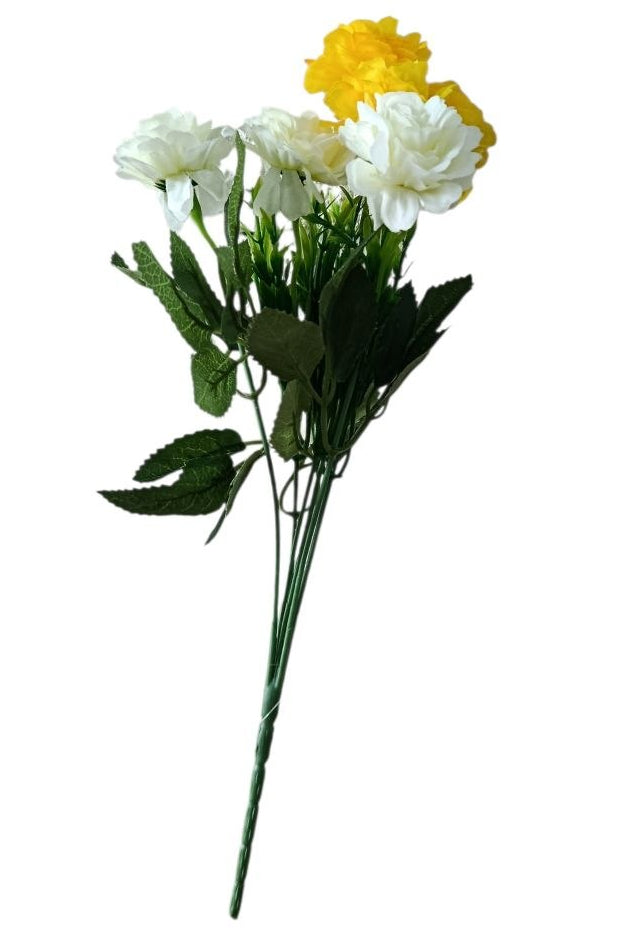 Ramo de Rosa Italiana Amarillo/Blanco 35cm