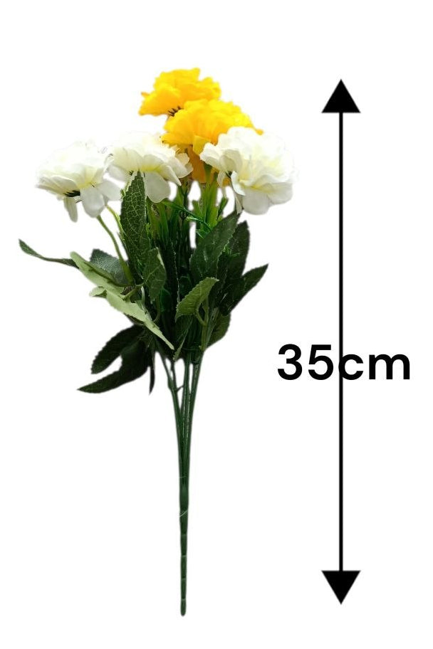 Ramo de Rosa Italiana Amarillo/Blanco 35cm