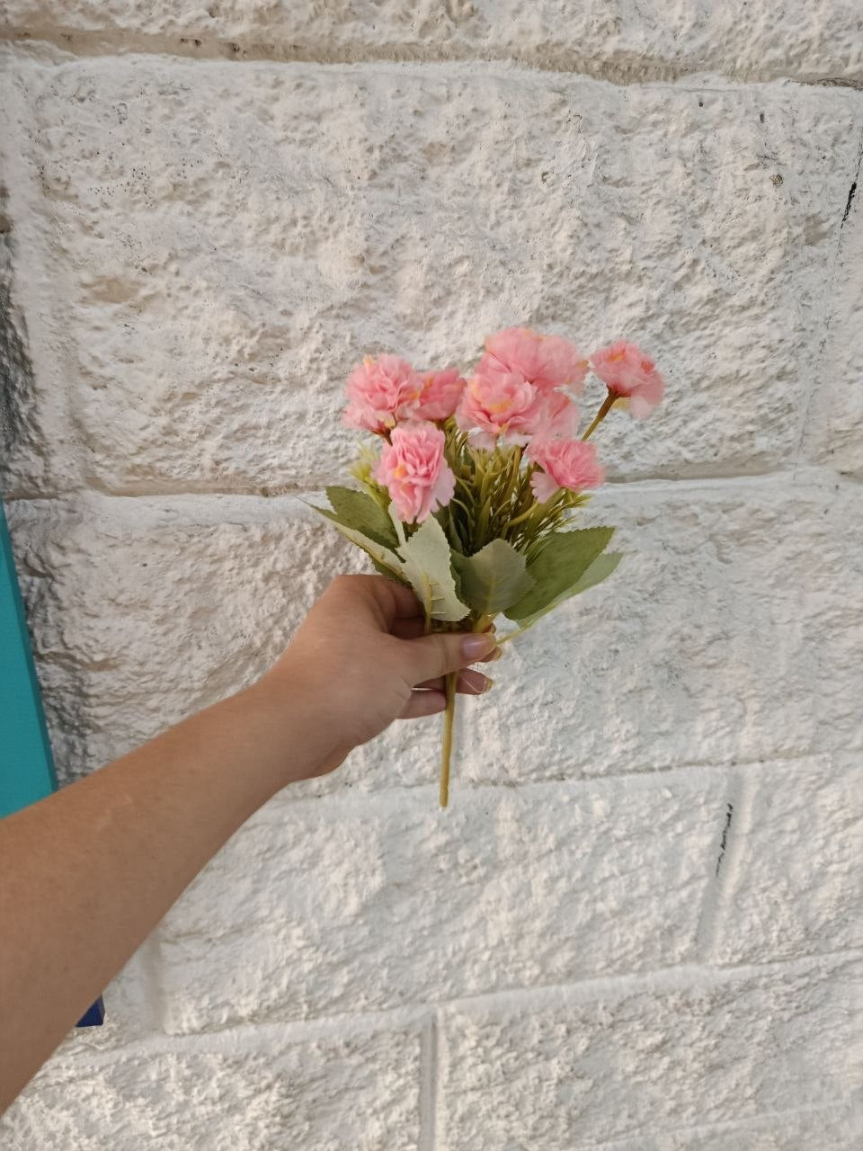 Ramo de Claveles Pequeños Rosa Pastel 25cm