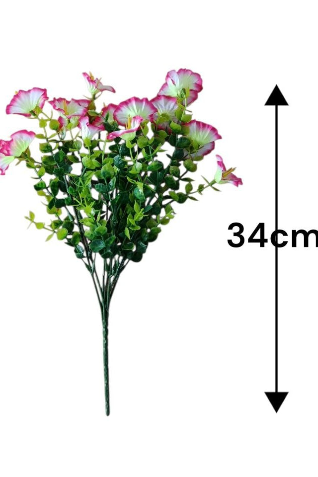 Follaje General Flor Campanilla Rosa/Blanca 34cm
