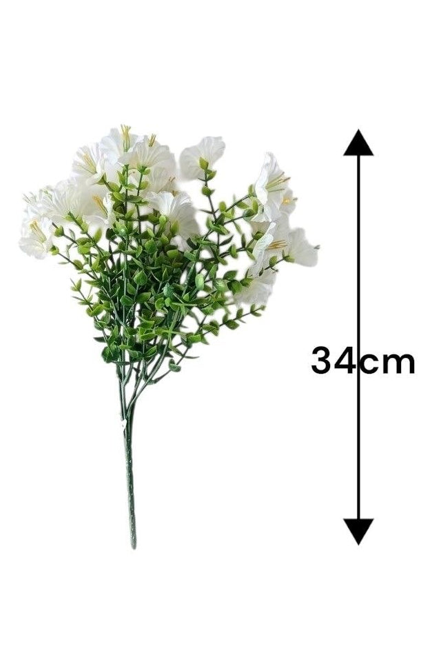 Follaje General Flor Campanilla Blanca 34cm