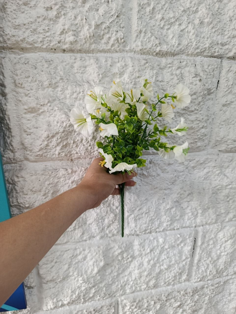 Follaje General Flor Campanilla Blanca 34cm