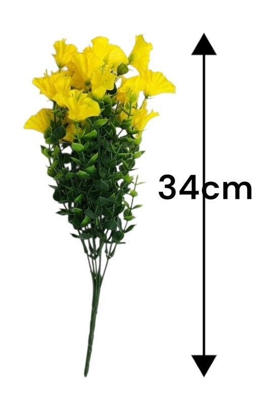 Follaje General Flor Campanilla Amarilla 34cm