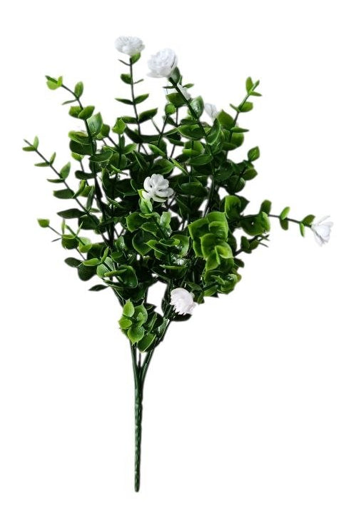 Follaje General con Florecitas Blancas 34cm