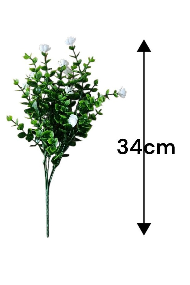 Follaje General con Florecitas Blancas 34cm