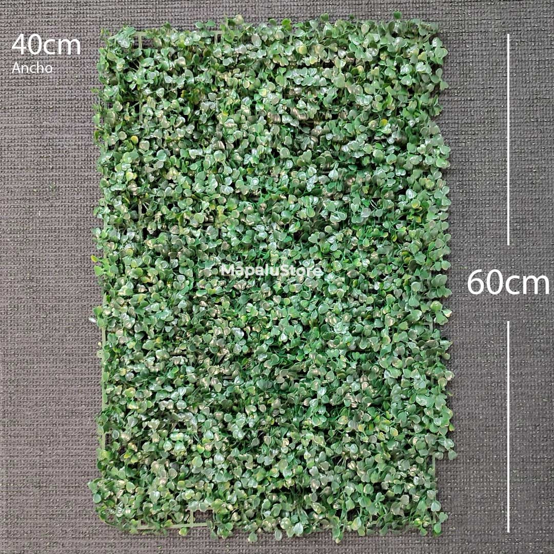 Tapete Follaje Jardín Artificial Vertical 60x40cm Estándar