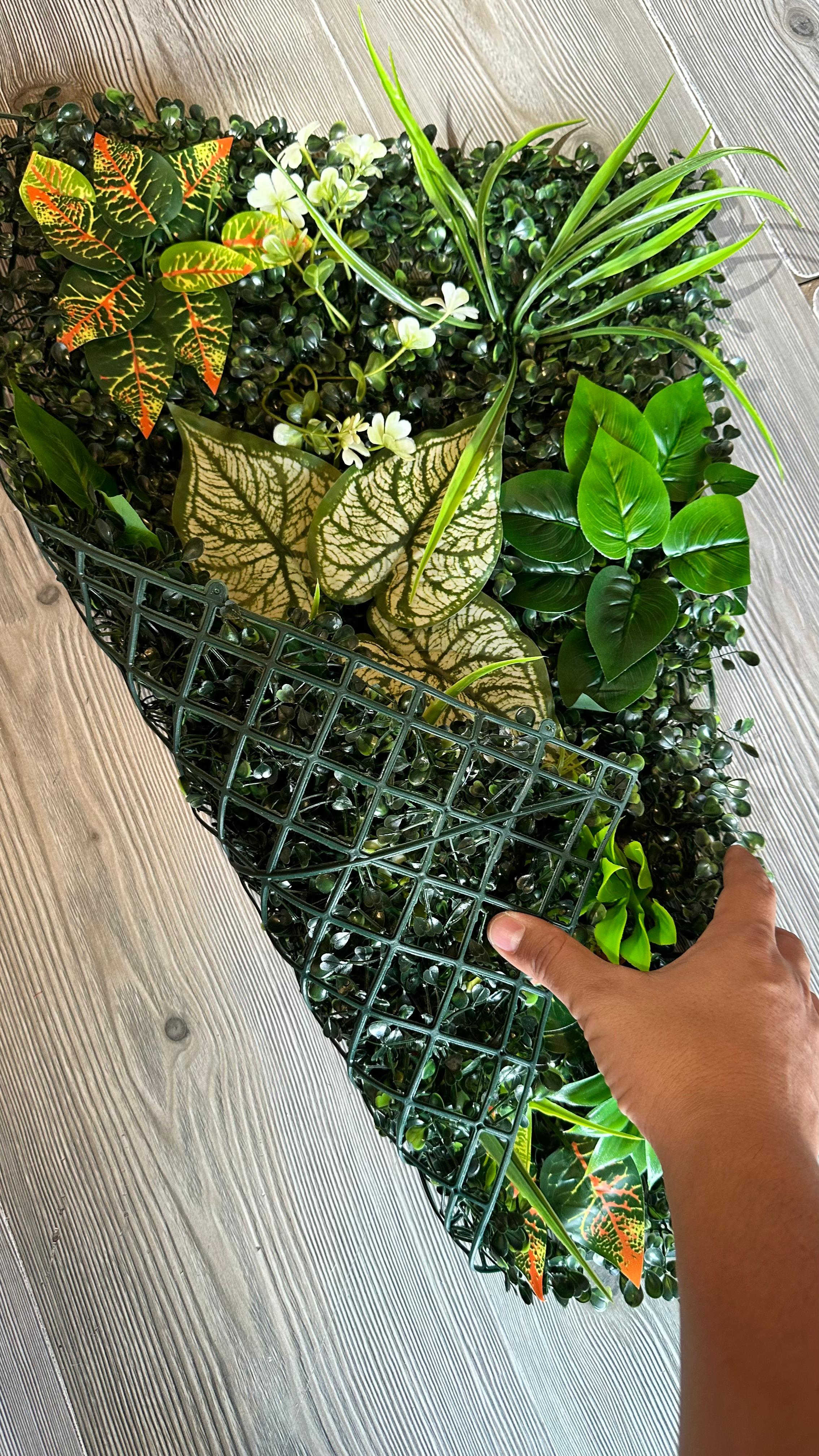 Jardín vertical Artificial 60x40 difembacha Croton