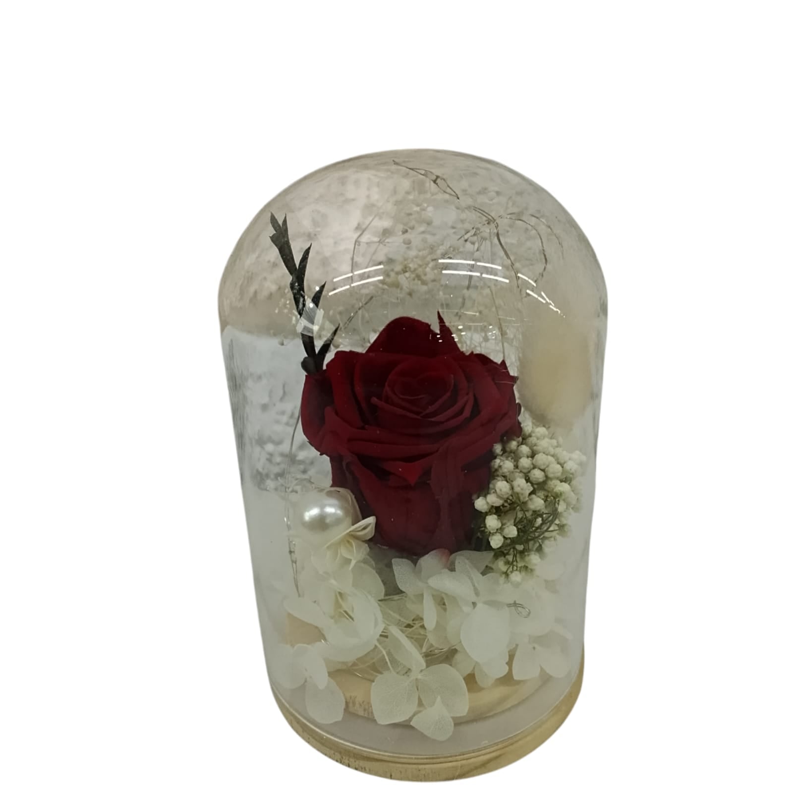 Rosa Artificial Preservada- Roja Oscura