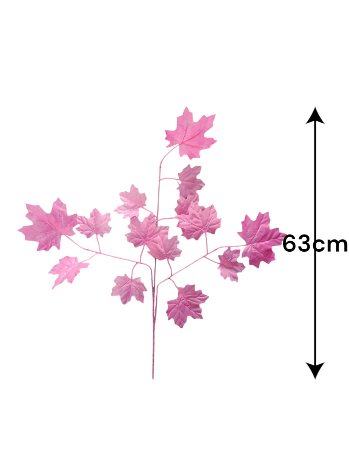 Rama Hojas de Otoño Rosada 63cm