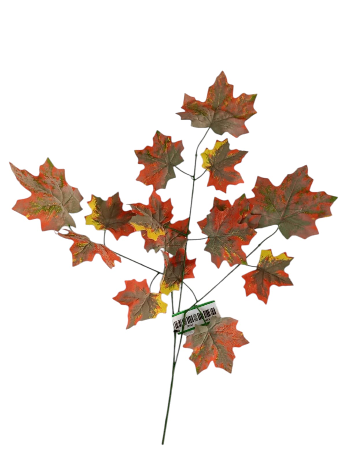 Rama Hoja de Otoño Naranja/gris 63cm