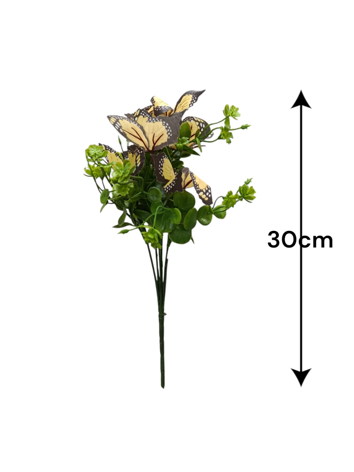 Follaje Artificial Decorativo con Mariposas 30cm