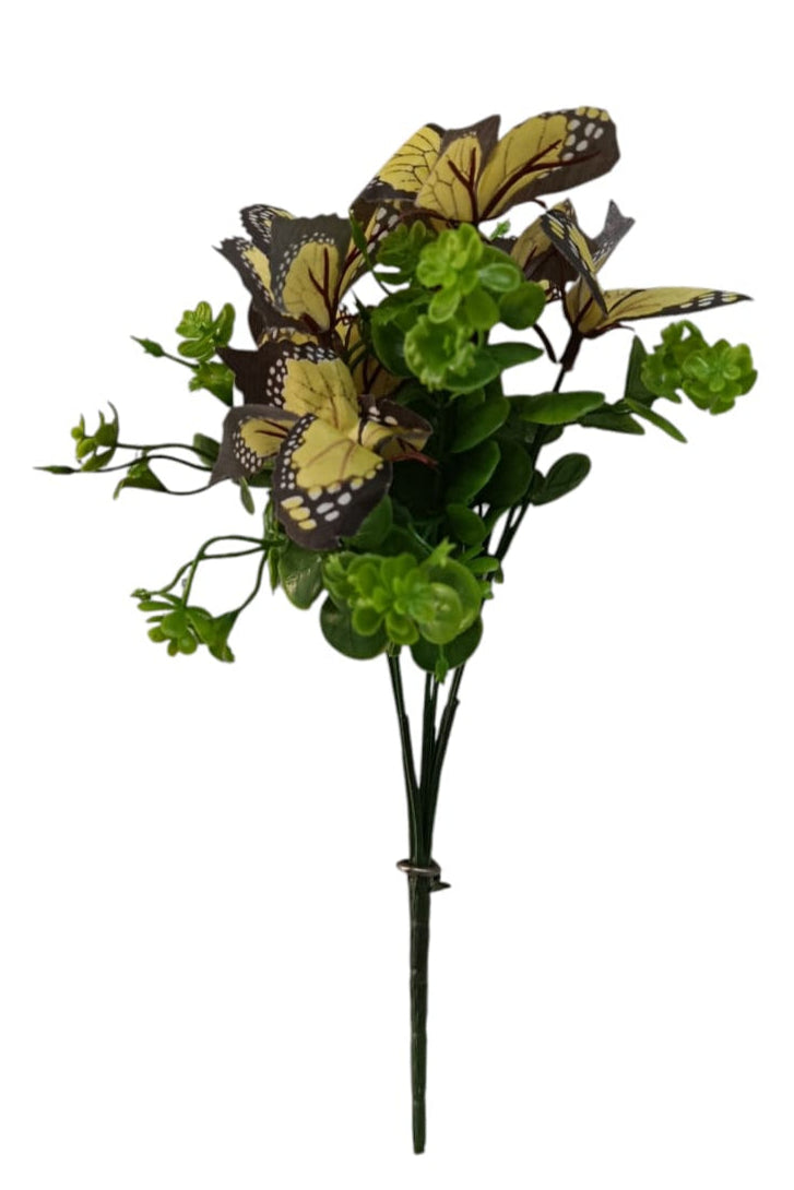 Follaje Artificial Decorativo con Mariposas 30cm