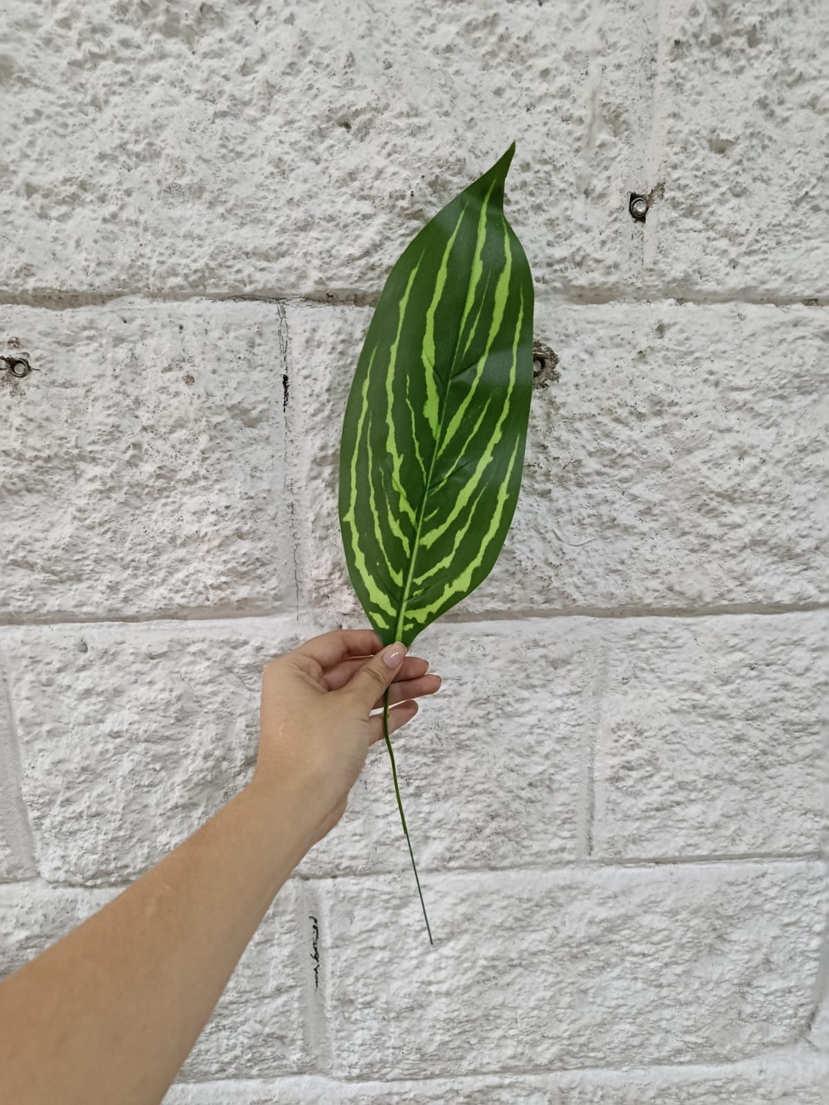 Hoja de Zebra Alargada Artificial 47cm