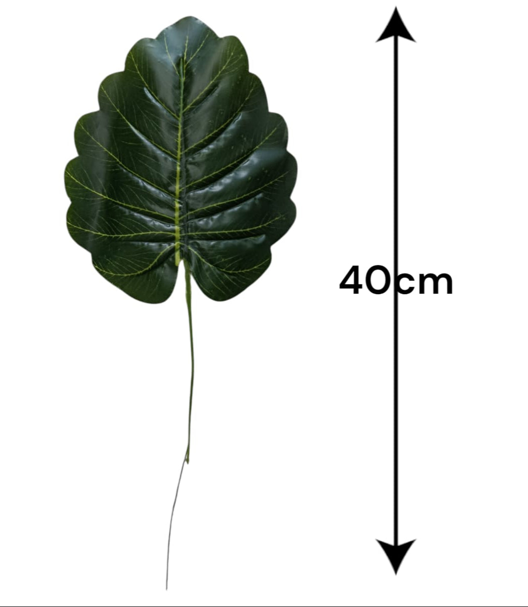 Hoja Alocasia Plumbea Artificial 40cm