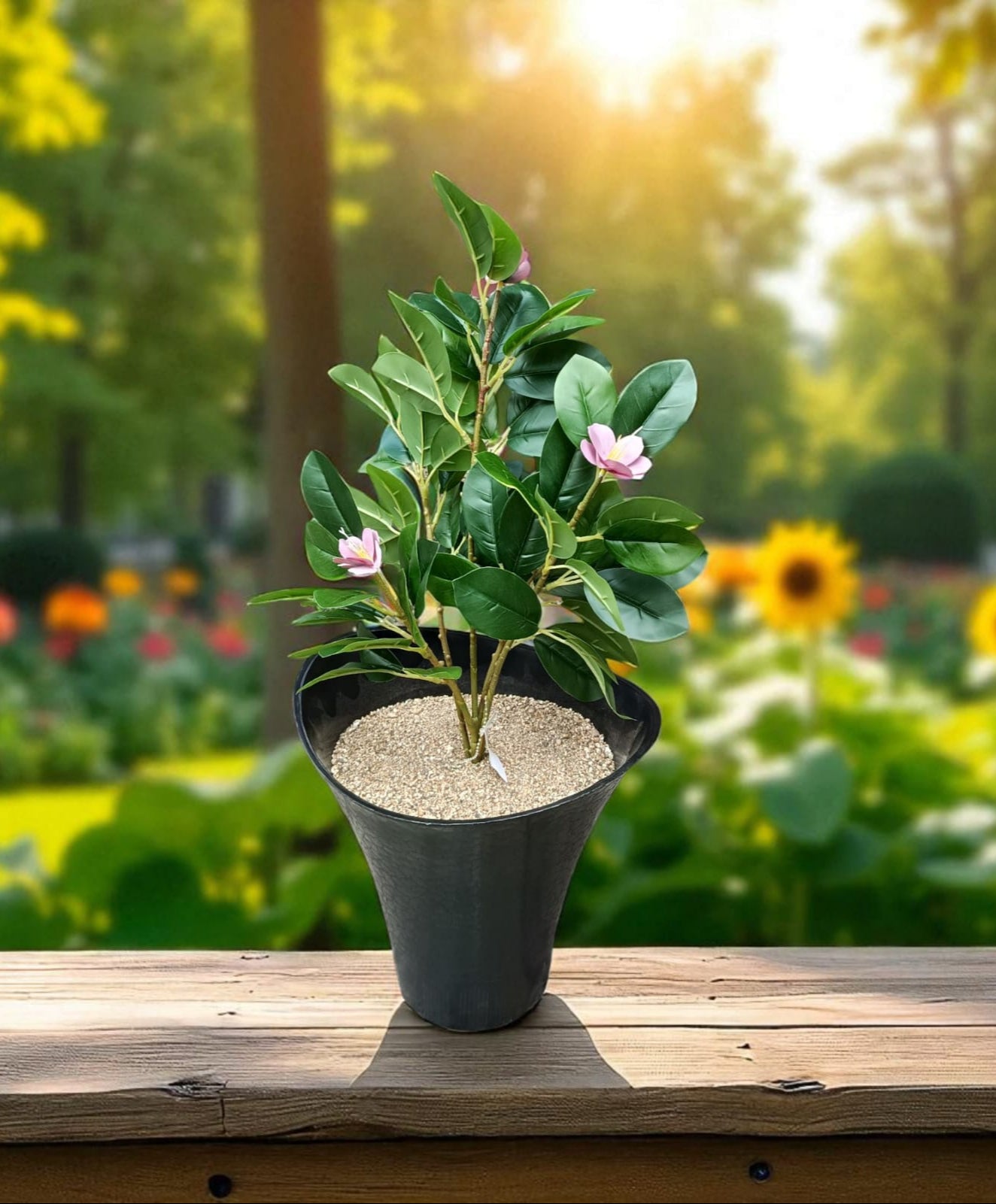 Planta Magnolia Lila Artificial 55cm