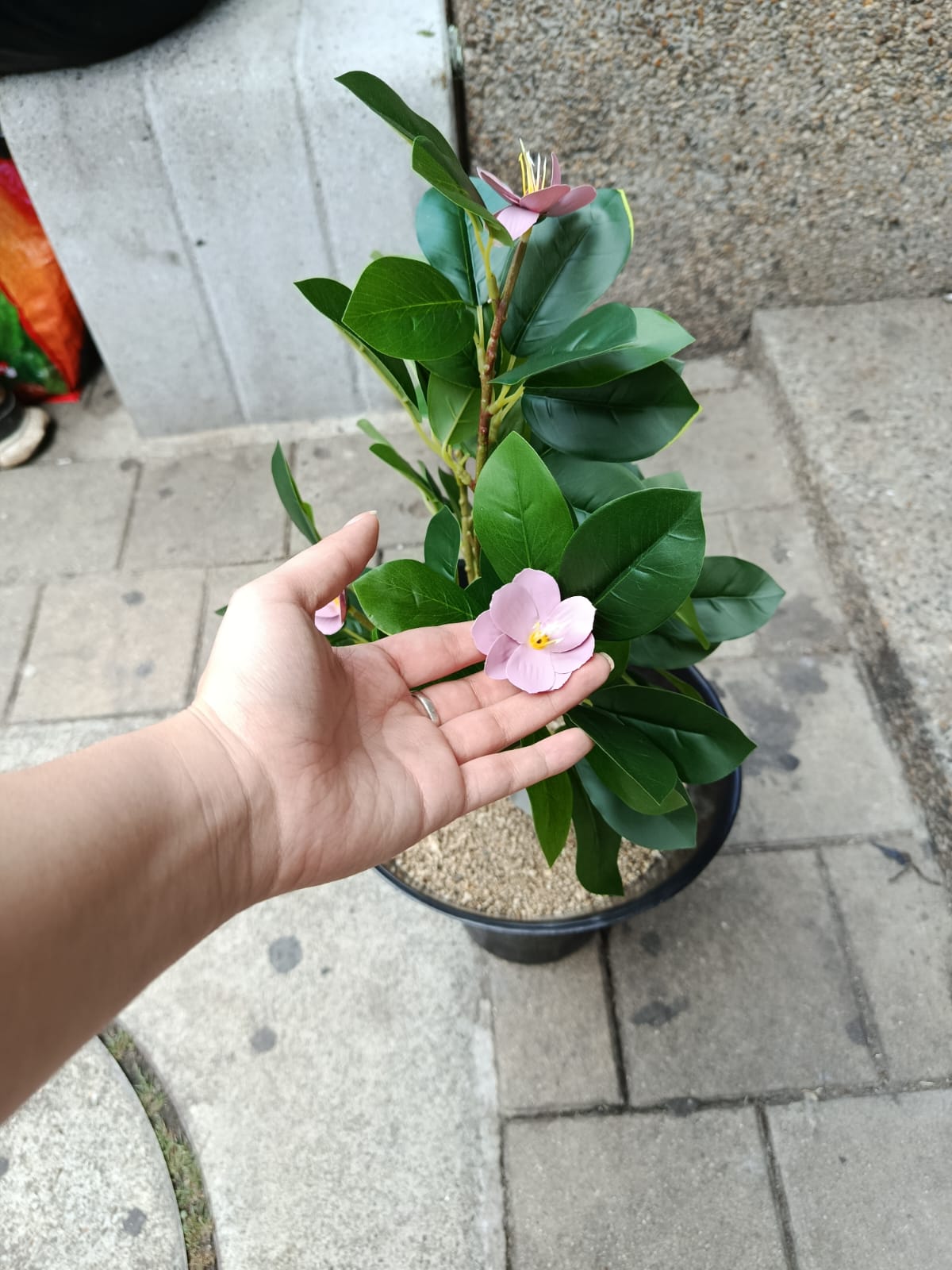 Planta Magnolia Lila Artificial 55cm
