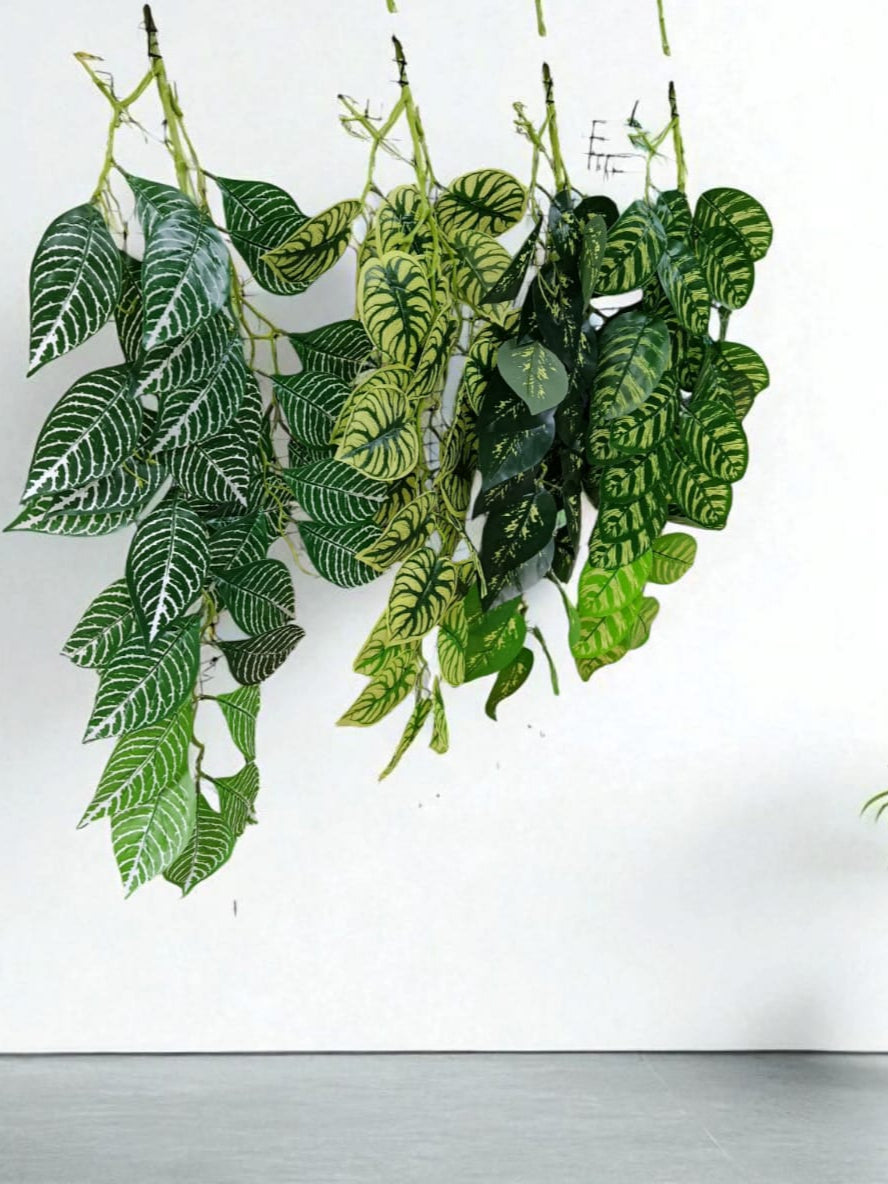 Rama Colgante Beteada Estilo Fittonia Albivenis 90cm