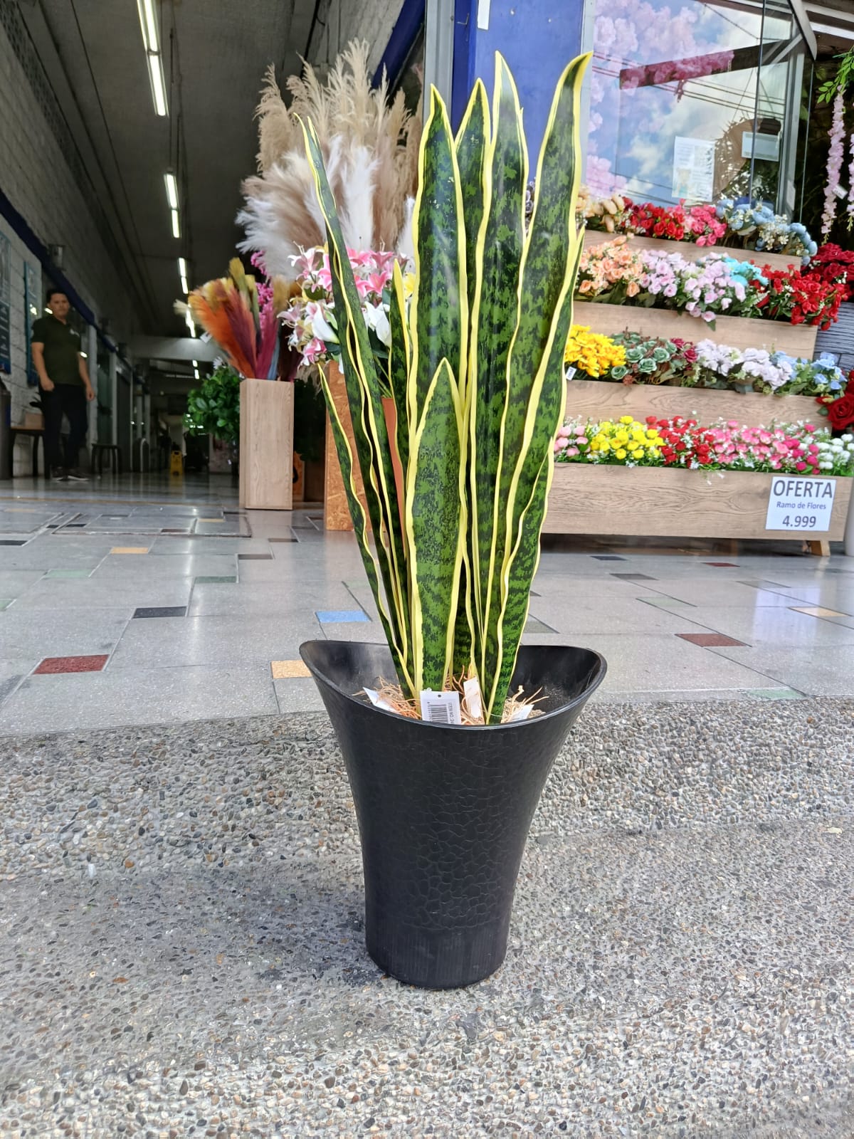 Planta Lengua de Suegra Artificial Para Matera 65cm