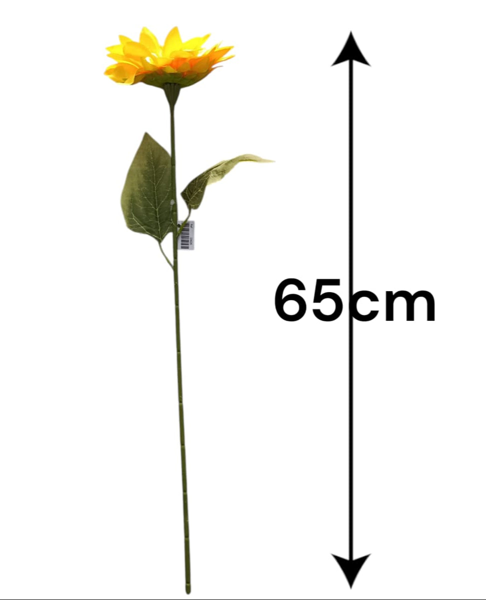 Girasol Artificial x1 Tallo Largo 65cm