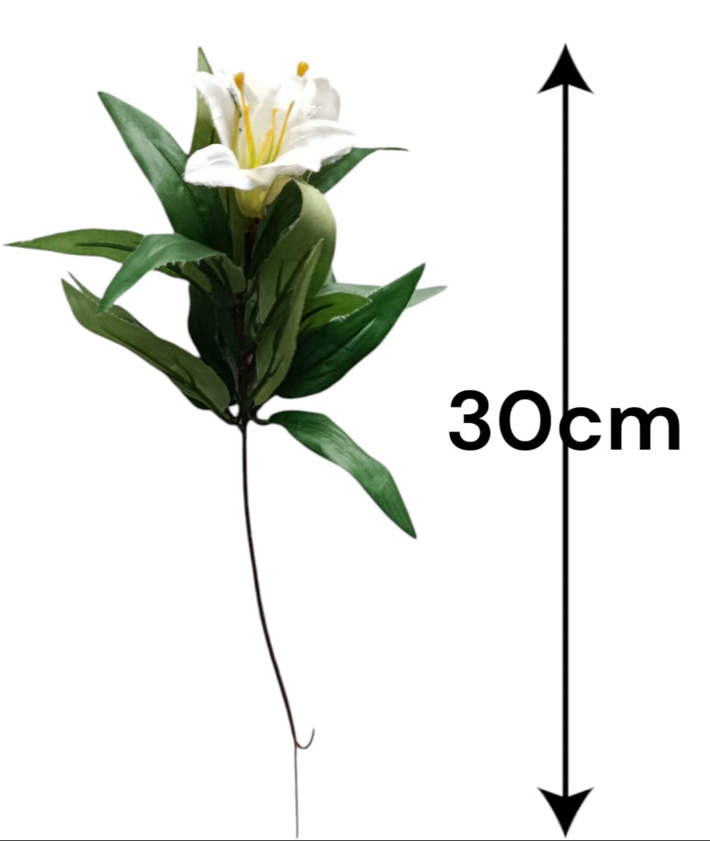 Flor Lirio de Pascua x2 Artificial 30cm