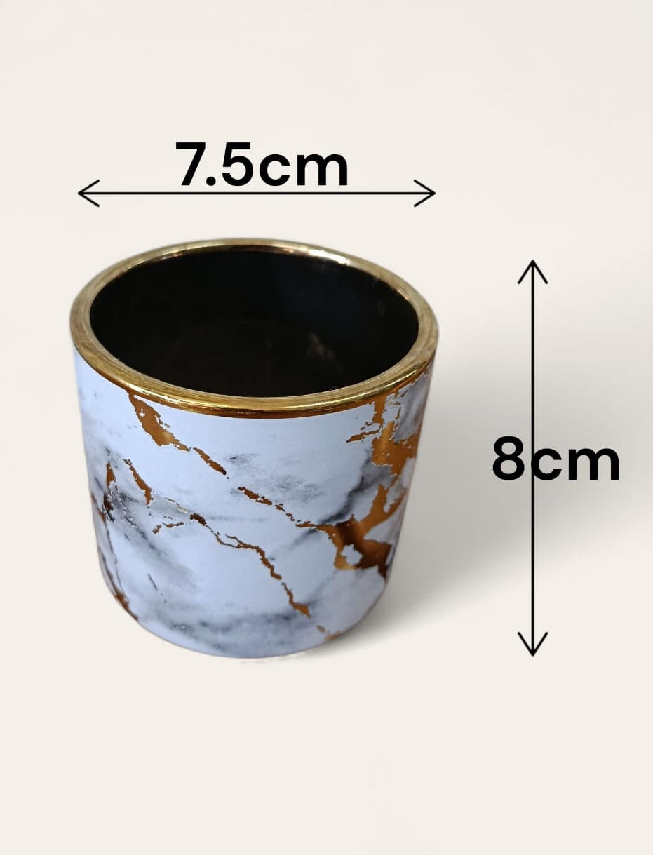 Matera de Cerámica Estilo Mármol 8cm