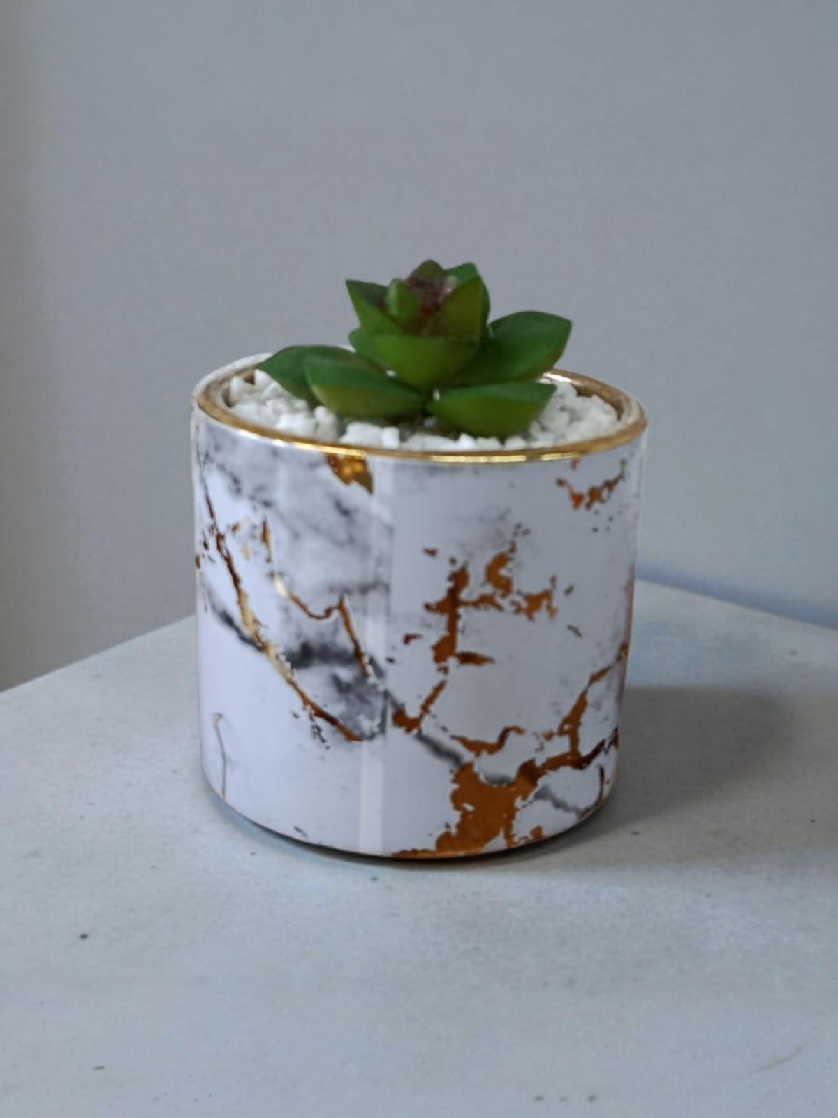 Matera de Cerámica Estilo Mármol 8cm