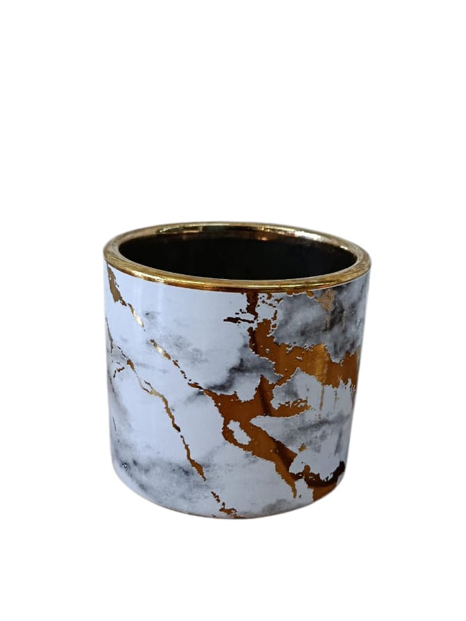 Matera de Cerámica Estilo Mármol 8cm