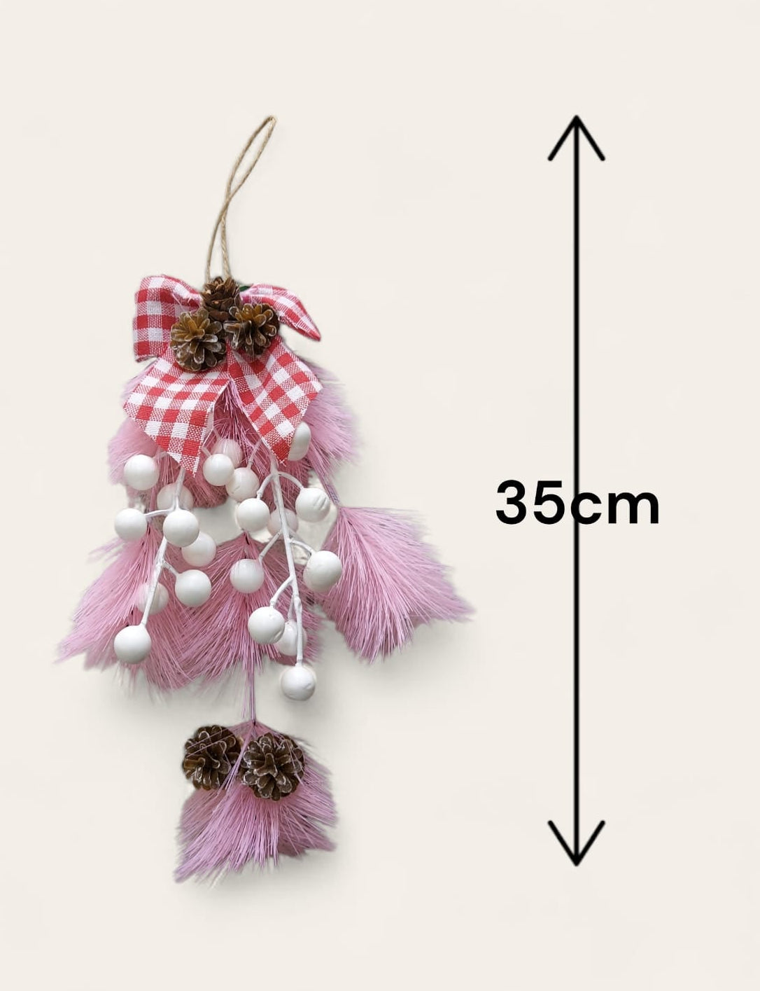 Moño de Espiga Rosada 35cm