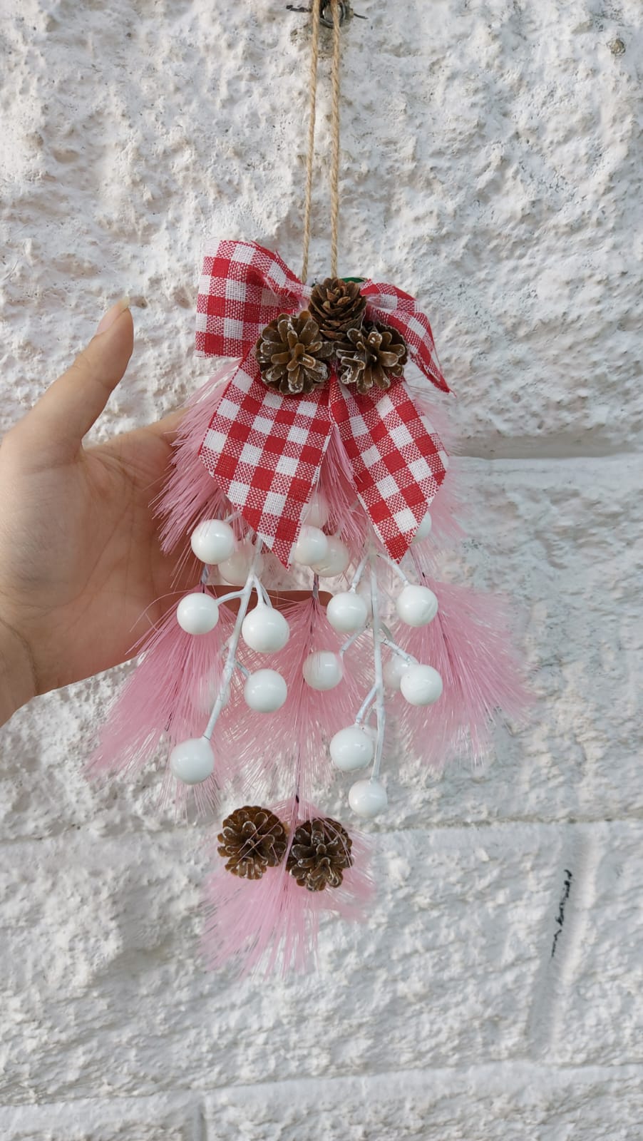 Moño de Espiga Rosada 35cm